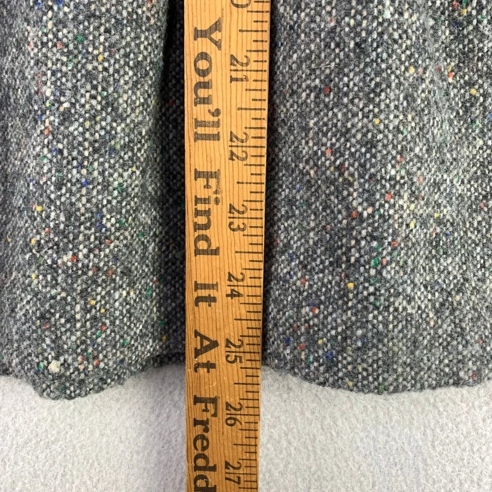 Halogen Tweed Ruffle Hem Skirt Women 10 Gray Wool Office Professional Career